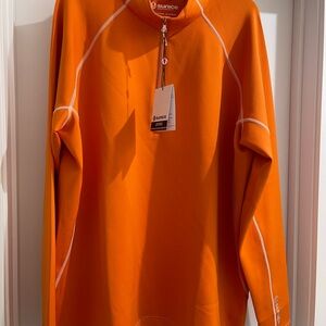 NWT Mens Sunice Half-Zip Pullover Golf Jacket 2XL Alum Layers Thermal Orange